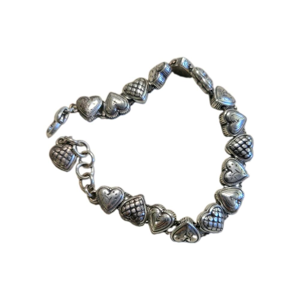Brighton Heart Slide Chain Bracelet Silver Lobster Clasp
